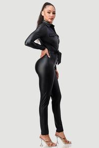 Leather Jumpsuit