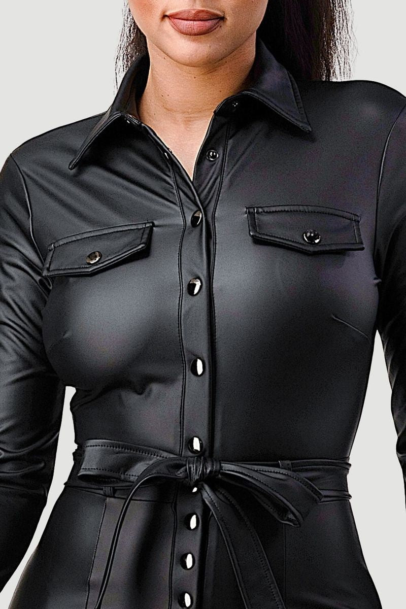 Leather Jumpsuit