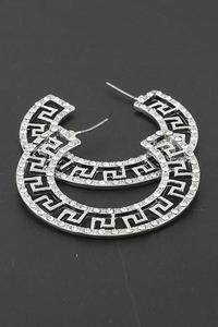 Greek Print Earrings