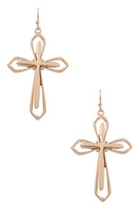 Metal Cross Earrings