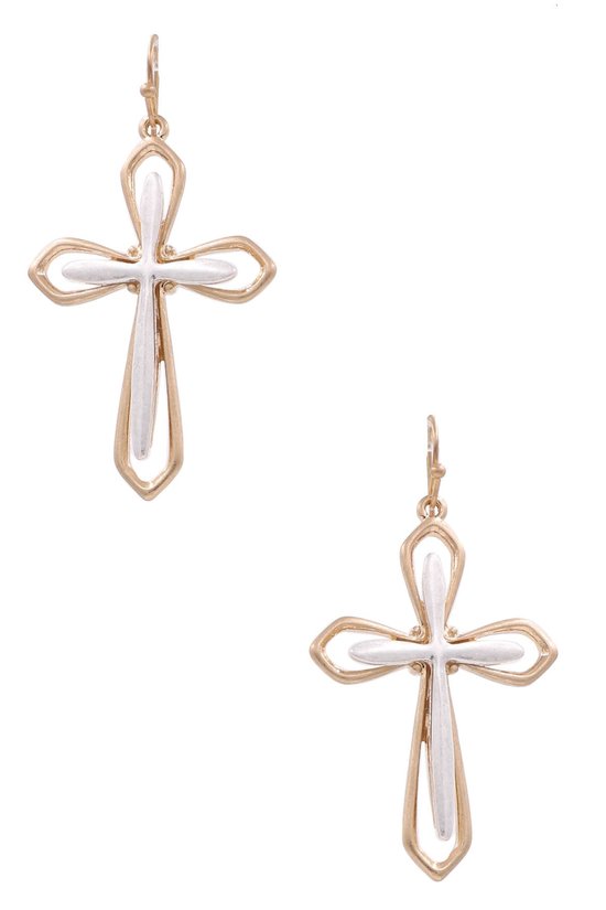 Metal Cross Earrings